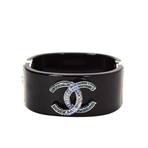 chanel cuff bracelet blue black resin|CHANEL Fashion Cuff Bracelets for sale .